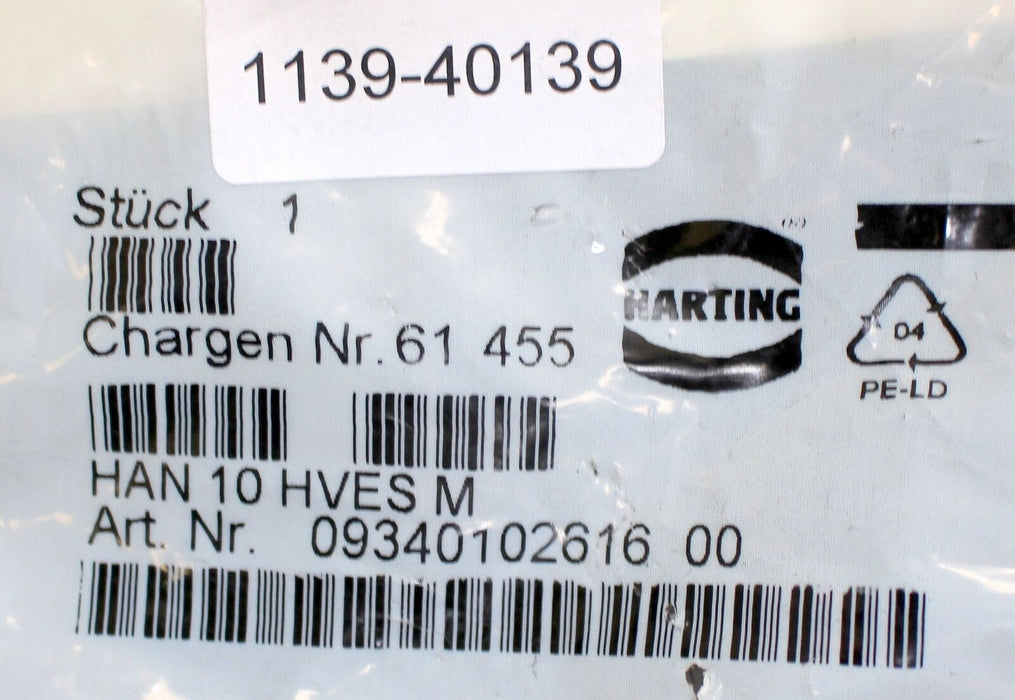 HARTING 3 Stück Buchseneinsatz HAN 10 HVES M 09340102616 00 Kontakteinsatz