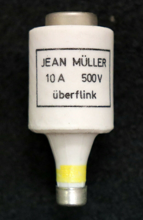 JEAN MÜLLER 16x Sicherungseinsatz fuse-link 10A 500V überflink - unbenutzt