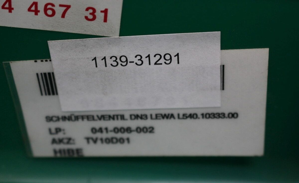 LEWA SCHnüffelventil DN3 - L540.10333.002 für Zweifach-Membrandosierpumpe FK M2