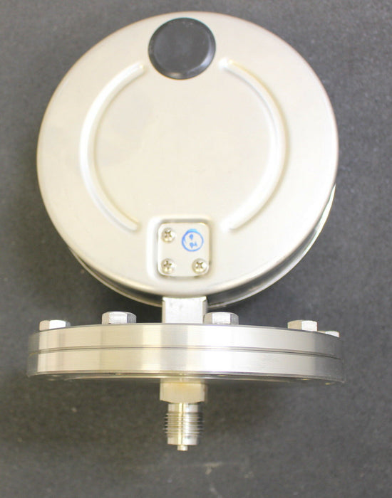 NATHE Plattenfeder-Manometer -40…+20mbar Kl.1,6 Edelstahl 1.4571 Anschluss G1/2