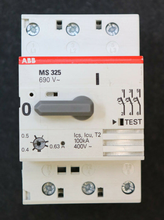 ABB Motorschutzschalter 0,4-0,63A 1SAM150001R0004 MS325-0,63 - gebraucht