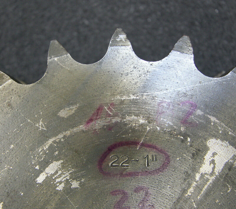Zweifach-Kettenradscheibe mit einseitiger Nabe ZRS Teilung 1"x17,02mm Z= 22