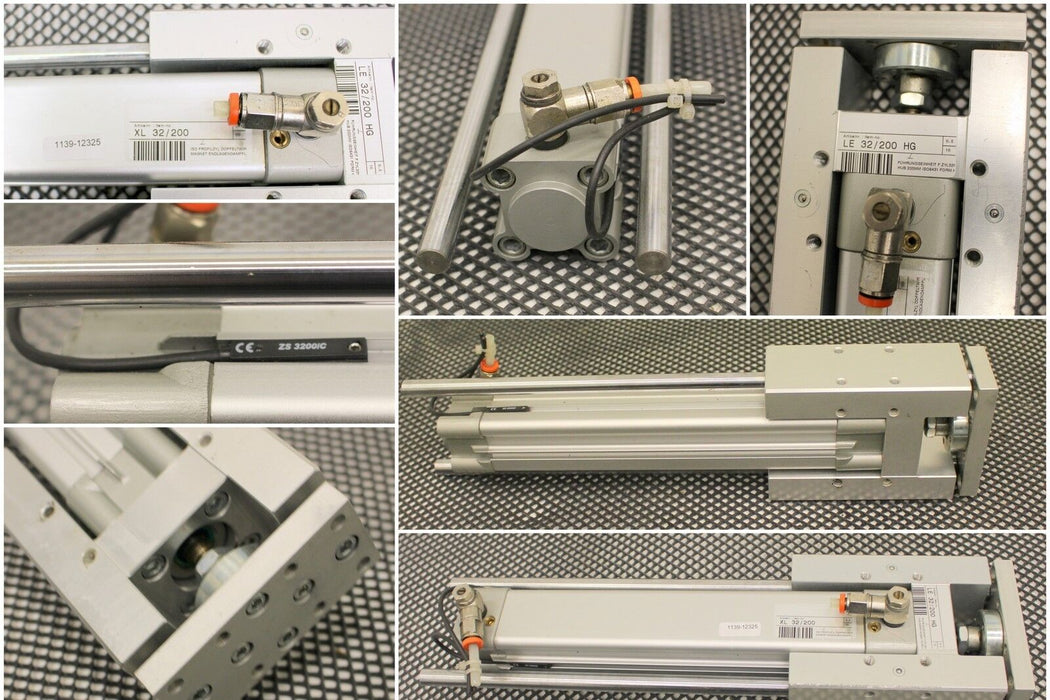 LANDEFELD Profilzylinder XL 32/200 + Führungseinheit LE 32/200HG (Hub 200 mm)