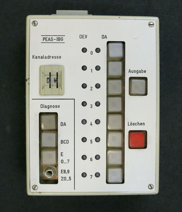 VEB NUERMIK DDR Bediengerät PEAS-IBG gebraucht ! 1 Taste fehlt !