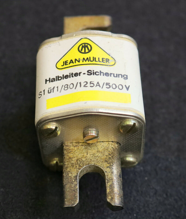 JEAN MÜLLER 3x NH-Sicherungseinsatz fuse-link S01üf1/80 125A Stichmaß 80mm