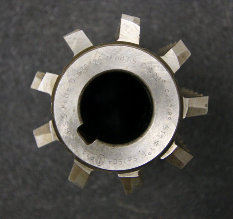 FETTE Vollstahlwälzfräser gear hob m= 3,5mm BP II nach DIN3972 20° Ø75x75xØ27mm