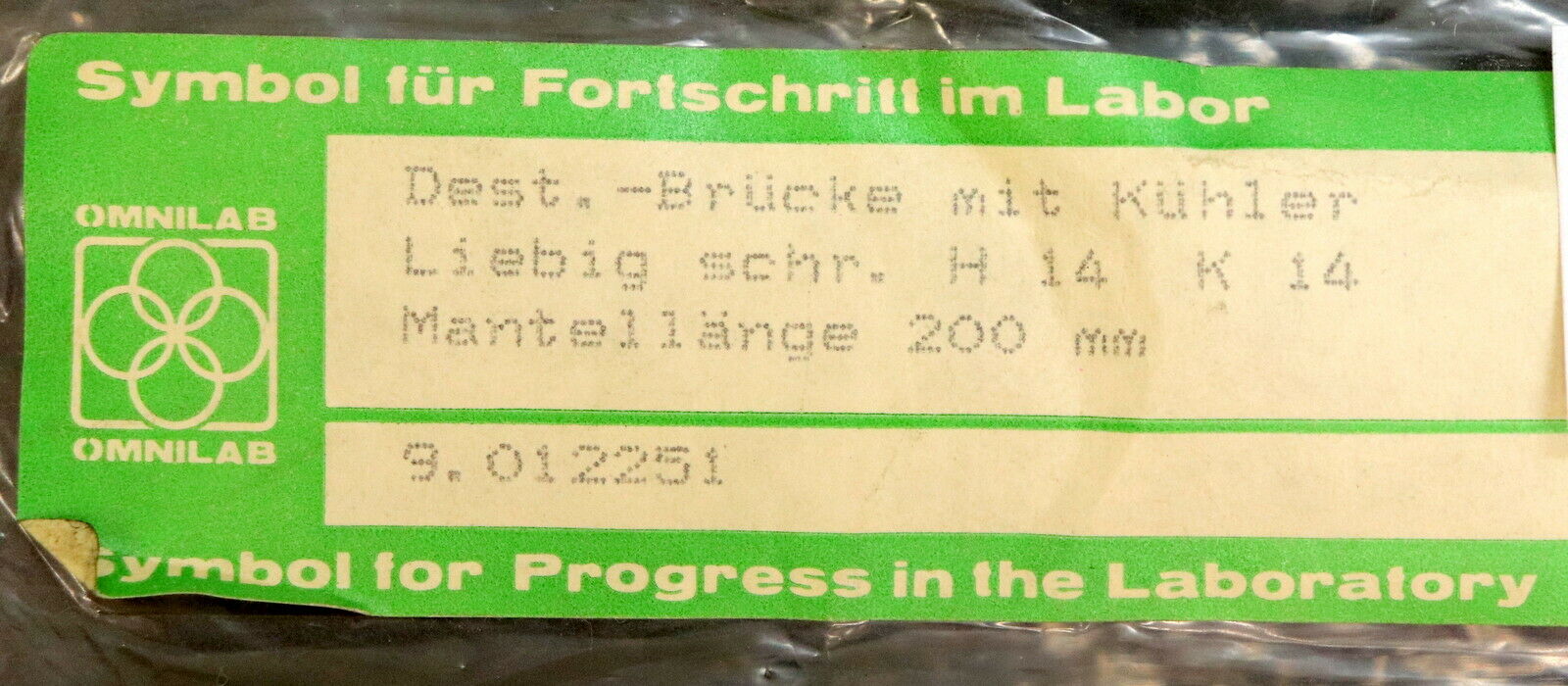 OMNILAB DURAN Destillierbrücke mit absteigendem Kühler H14 - K14 Typ 9.012251