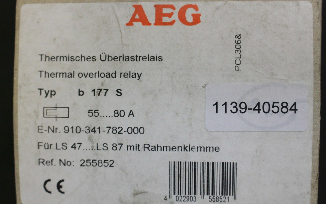 AEG Thermisches Überstromrelais thermal overload relay  b 177 S 55-80A für LS47
