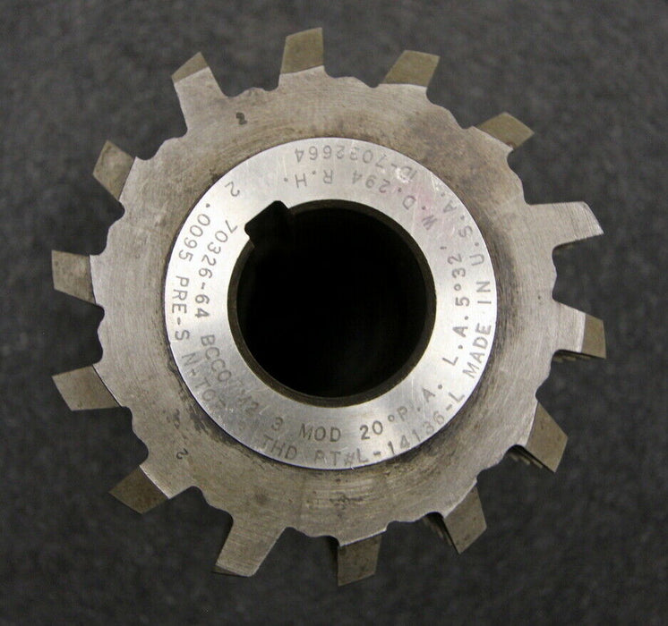 Vollstahlwälzfräser gear hob m=3m 20° EGW Ø100x105xØ32mm mit LKN 3gg. Rechts