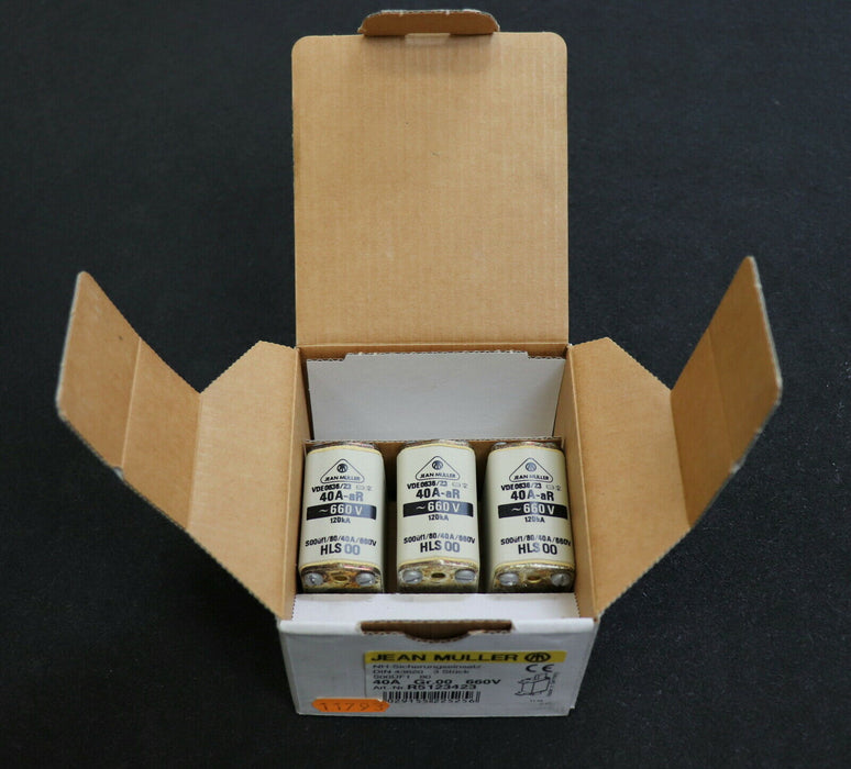 JEAN MÜLLER 3xNH-Sicherungseinsatz fuse-link HLS00 R 5123423 S00ÜF1 80 40A