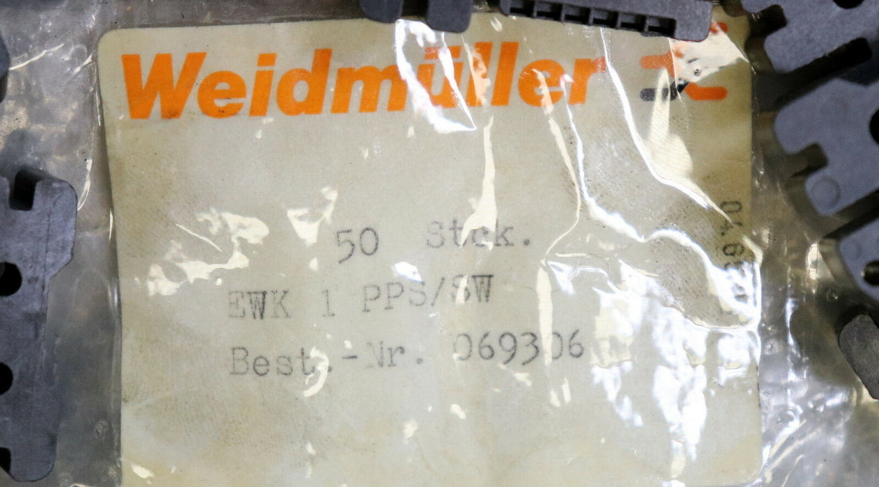 WEIDMÜLLER 50 Stück Endwinkel EWK 1 PPS/SW Schwarz Nr. 0693060000