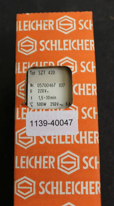 SCHLEICHER Elektronisches Zeitrelais SZT 420 Nr. 05700467 - 220V - t= 1,5s-30min