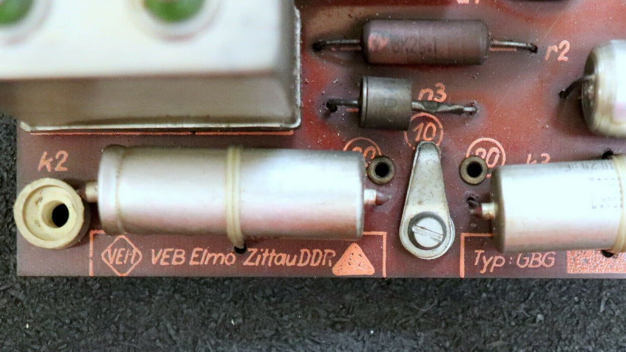 VEB ELMO ZITTAU DDR Platine GBG 7588 - 14 weitere Typendaten nicht lesbar