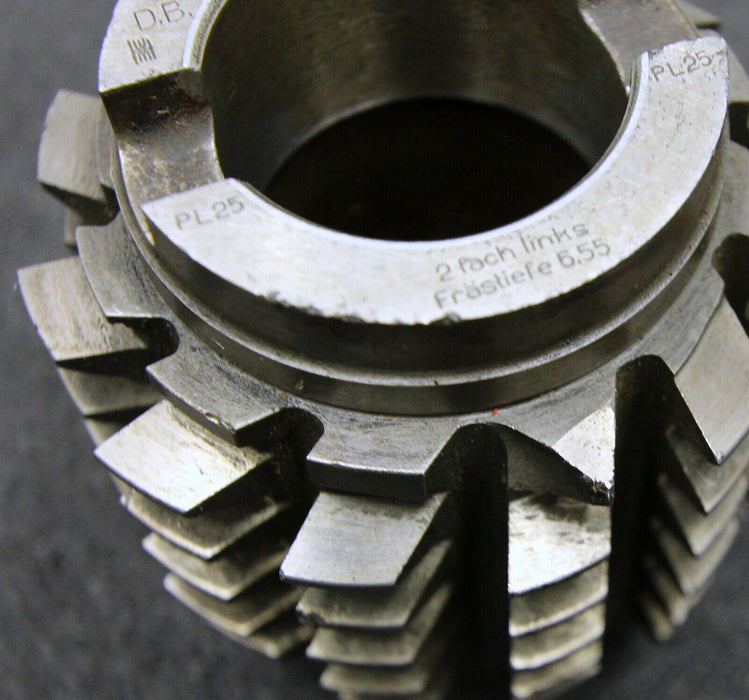 Vollstahlwälzfräser gear hob m=2,75m 20° EGW Ø70x75xØ32mm mit Quernut 2gg.Links