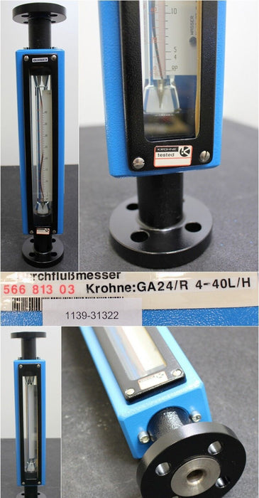 KROHNE Schwebekörper-Durchflussmesser GA24/R - 4-40 l/h Wasser - DN15 PN40