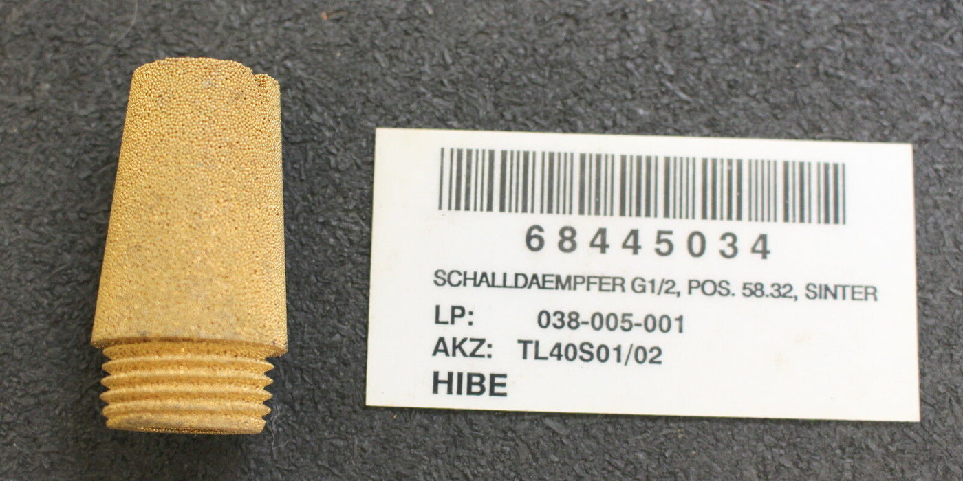KNORR Schalldämpfer für Entlüftungsventil I/67834 G1/2" mit Schraubschlitz