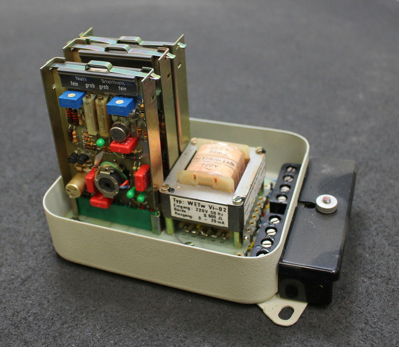 FSG 1 Umformer WETw Vi-02/6 Eingang 220V - 50Hz Bürde < 600 Ohm - Ausgang 0-20mA