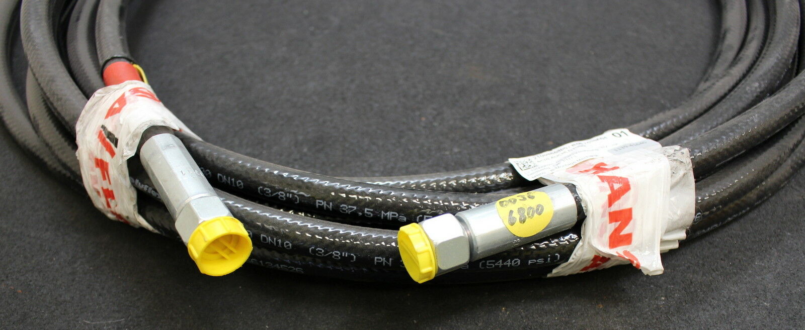 HANSA-FLEX / PARKER Schlauchleitung PNY310x12000AFL ROT BV - DK12L - TUAHBH