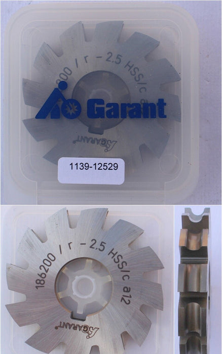 Halbrund-Profilfräser - Ø63x10xØ22 Artikel- Nr. 186200 / R 2,5 konkav