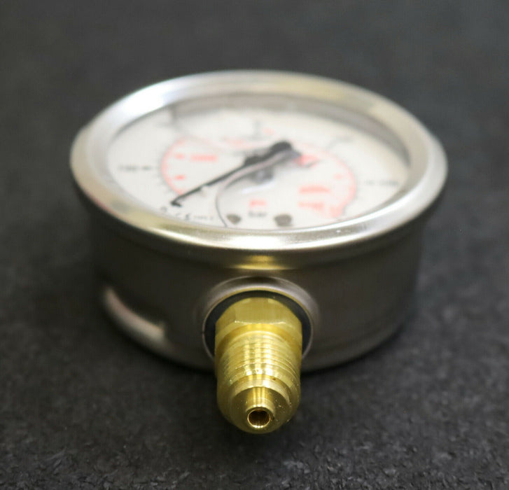 WIKA Manometer pressure gauge 0-600bar 8700psi senkrecht Anschlussgewinde G1/4“