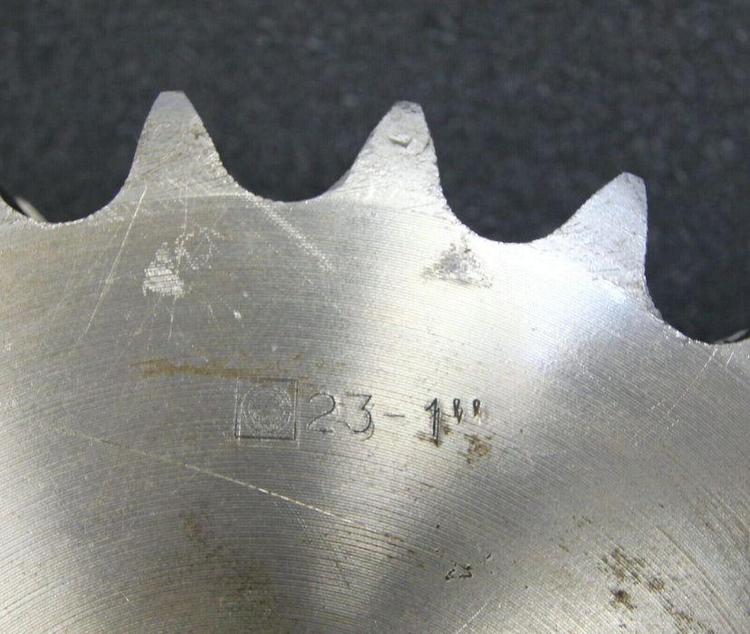 Zweifach-Kettenradscheibe mit einseitiger Nabe ZRS Teilung 1"x17,02mm Z= 23