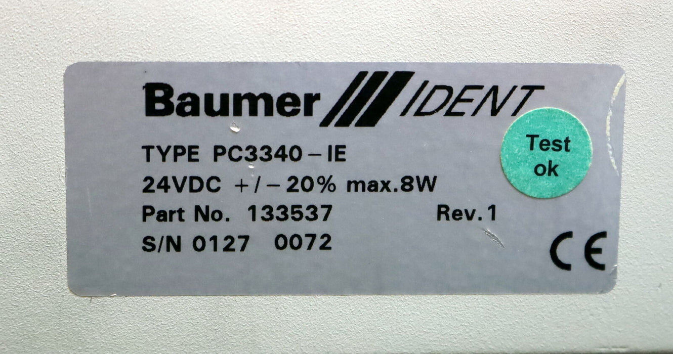 BAUMER Sensormodul OISP PC3340-IE Rev. 1 Part.No. 133537 24VDC 8W V4.08