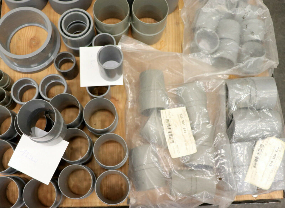 GF GEORG FISCHER Konvolut an GF-Teilen Durchmesser 40-110mm Flanschmuffen Winkel