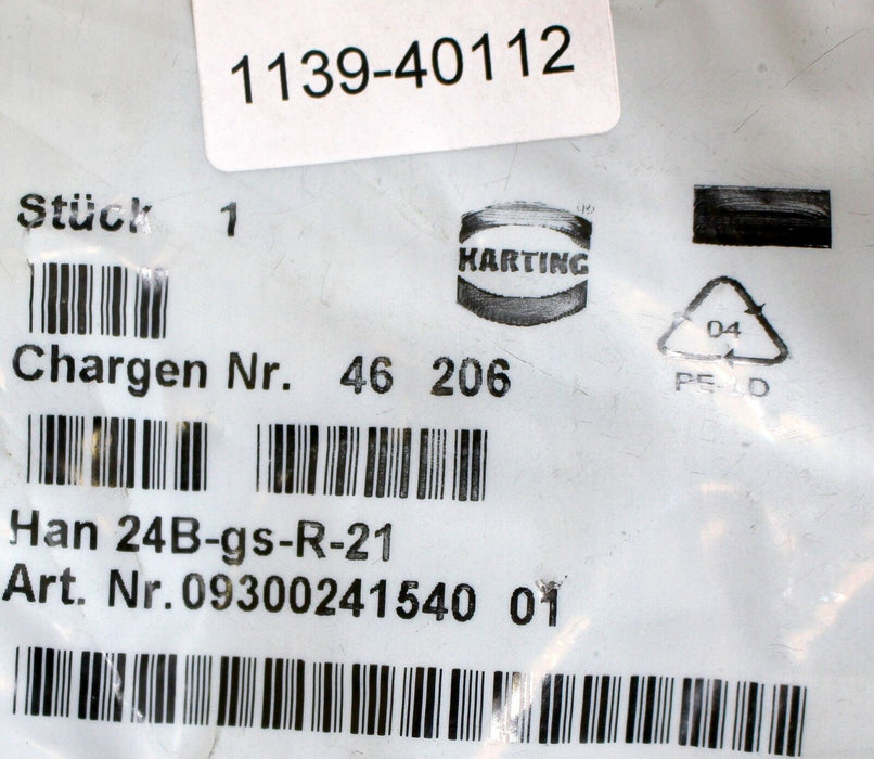 HARTING 3 Stück HAN 24B-GS-R-21 09300241540 01 Tüllengehäuse