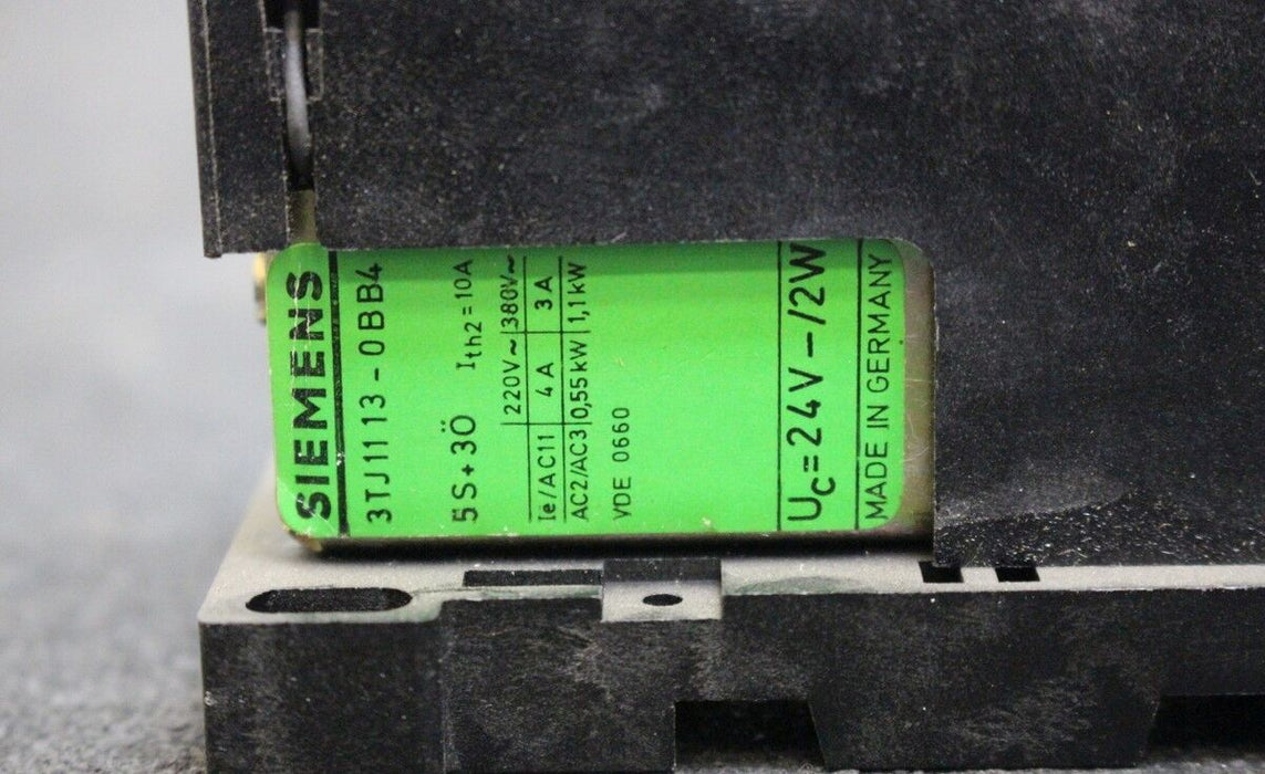 SIEMENS Schütz 3TJ1113-0BB4 - 24VDC - 5S/3Ö - 4A
