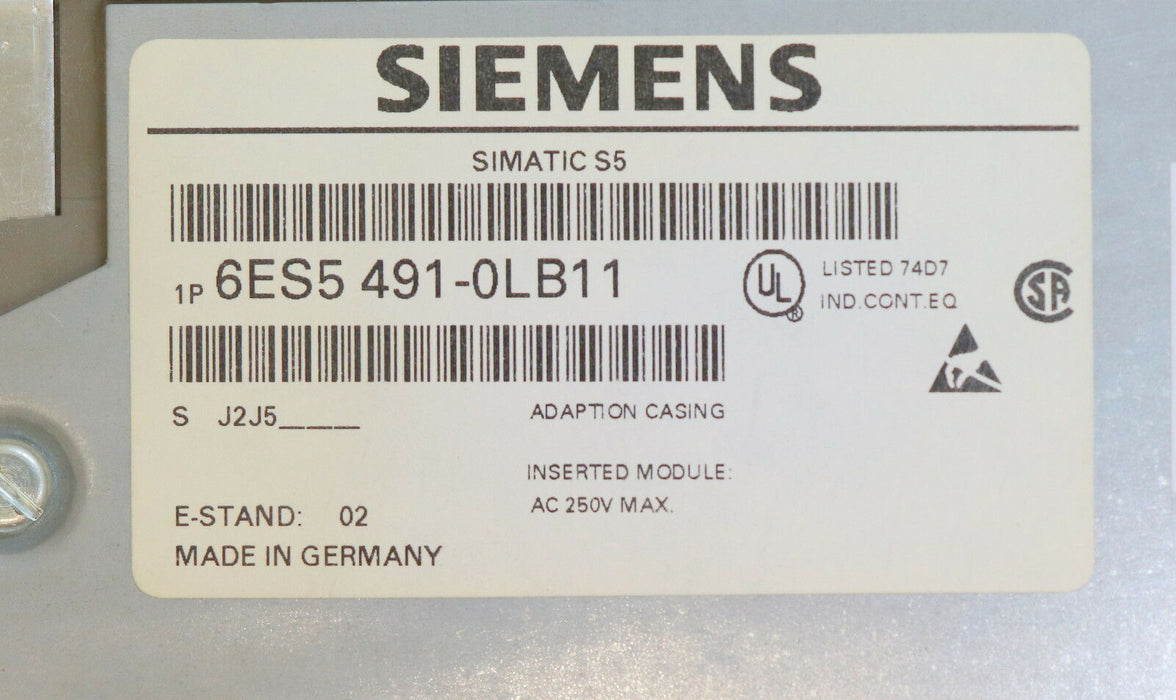 SIEMENS SIMATIC S5 CPU 6ES5544-3UB11 5V FLASH 6ES5374-2KH21 - 6ES5491-0LB11