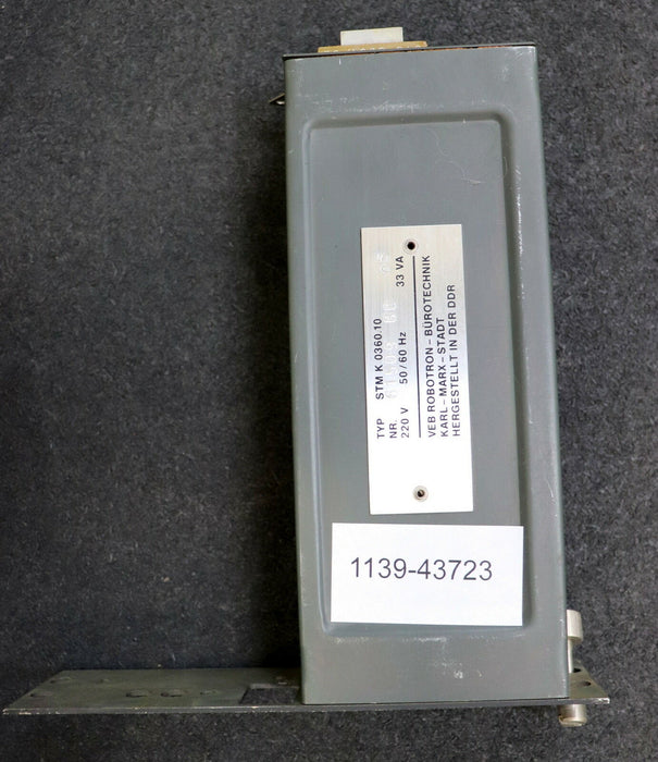 VEB ROBOTRON Stromversorgungsmodul STM K 0360.10 Leistungsaufnahme 33VA 220VAC