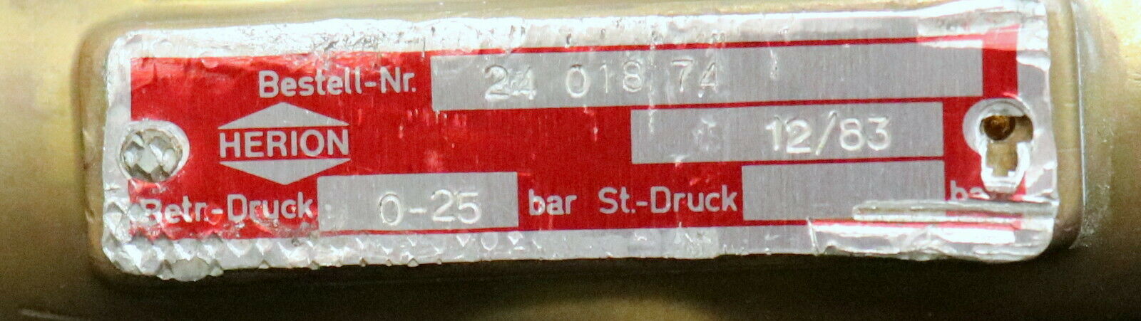 HERION 3/2-Wege Magnetventil Best. Nr. 1575 mit 2401874 EEX m II T5 60°