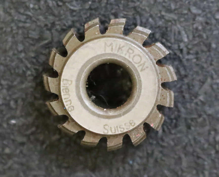 MIKRON Vollstahl-Wälzfräser No. 82738 m= 0,48 ho= 1,18 Abmessungen Ø24x10xØ8mm