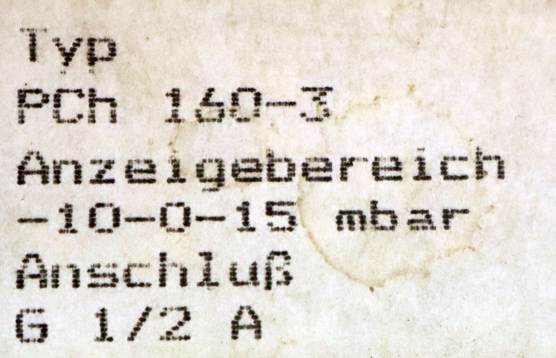 NATHE Plattenfeder-Manometer -10…+15mbar Kl. 1,6 Edelstahl - Anschluss G1/2"