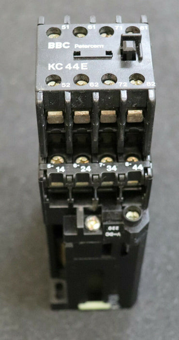 ABB BBC PETERCEM Hilfsschütz KC44E Spule 220VDC FP H142 3001 R0445 4A 240V AC11
