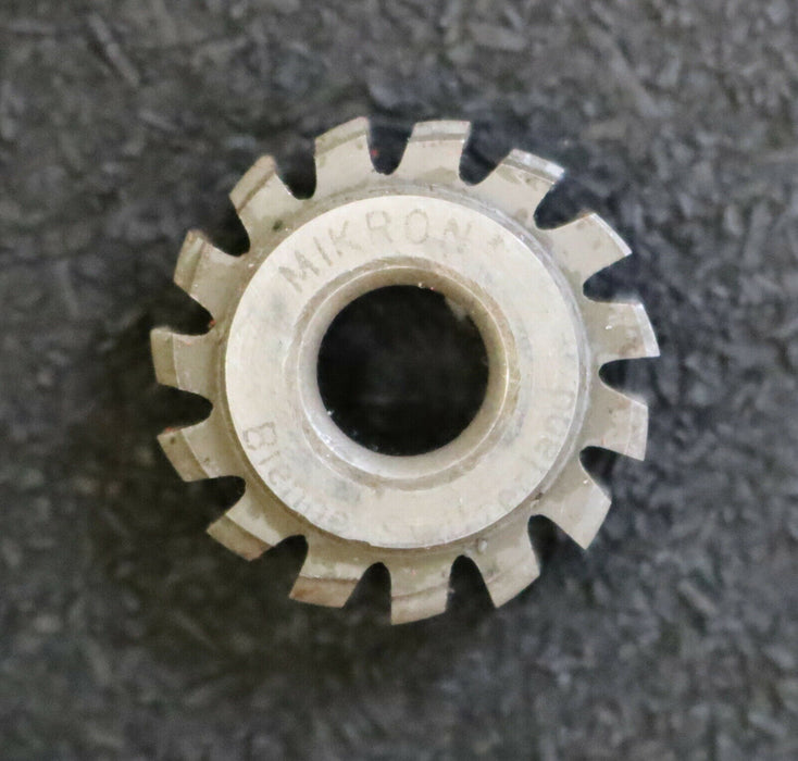 MIKRON Vollstahl-Wälzfräser No. 58183 m= 0,48 ho= 1,40 D8,37 Z15 - Ø24x10xØ8mm