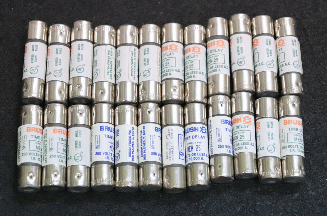 BRUSH 24x Sicherungseinsatz fuse-link MEN 25 25A 250V - unbenutzt