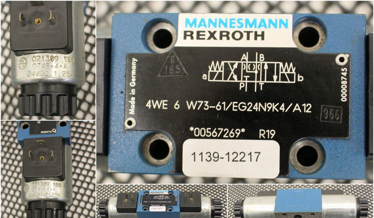 MANNESMANN REXROTH WEGE-Schieberventil-direktgesteuert+Magnetbetätigung-4WE 6 W73-61