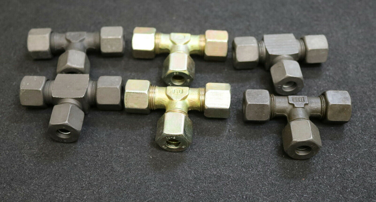 ERMETO 6x T-Verschraubung T10-ZS AußenØ10mm PN630 unbenutzt 6 Stück im Paket