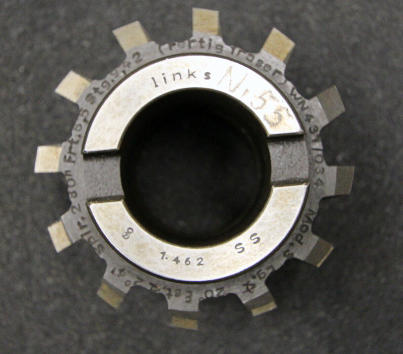 GPS Vollstahlwälzfräser gear hob m= 3mm 20° EGW - Ø90x80xØ40mm 1gg. Links