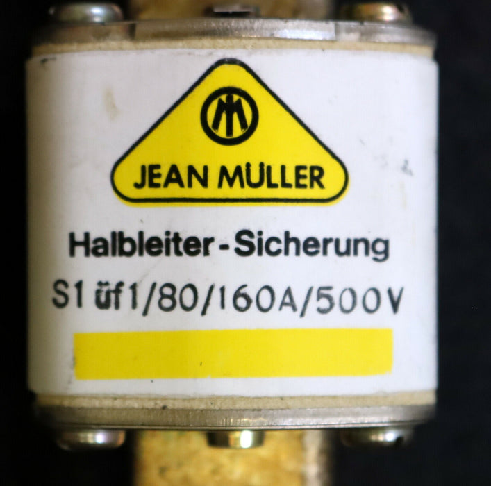 JEAN MÜLLER 3x NH-Sicherungseinsatz fuse-link S01üf1/80 160A Stichmaß 80mm