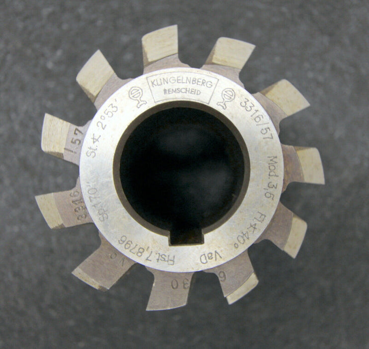 KLINGELNBERG Vollstahlwälzfräser gear hob m= 3,5mm 20° EGW Ø80x70xØ30mm LKN