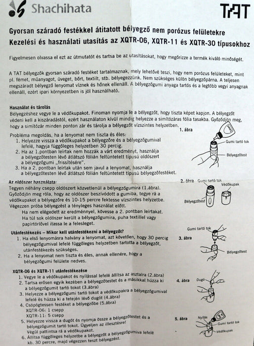 SHACHIHATA TAT Stempel mit Nachfüllbehälter XQTR-06-G "3" + XQTR-20-RM-31