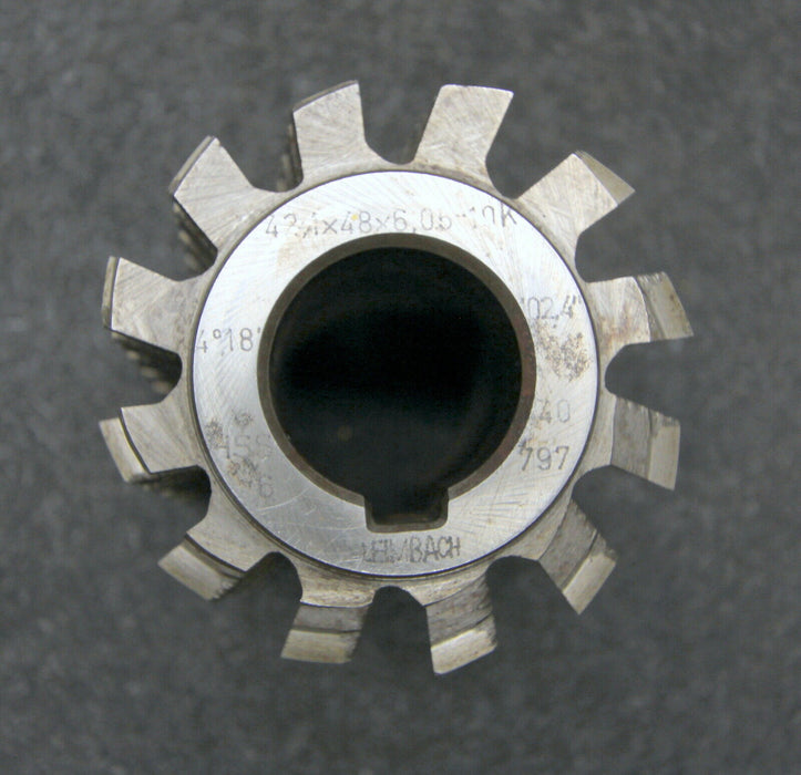 Keilwellenwälzfräser spline hob 10 Keile 42,1x48x6,05 mit Höcker Ø70x70xØ27mm