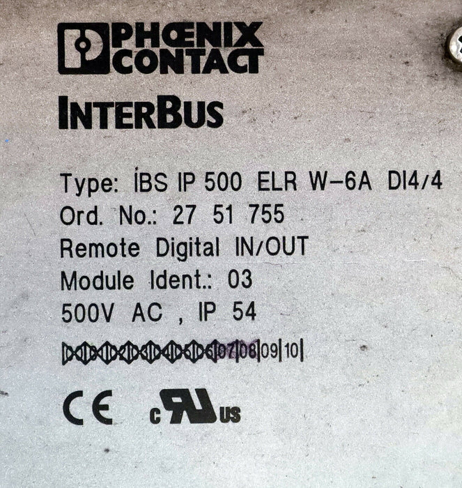 PHOENIX CONTACT Motor Starter Remote digital IN/OUT IBS No. 2751755 E-Stand 8