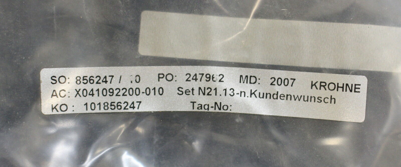 KROHNE Ersatz Messglas N21.14 mit Fänger für Durchflussmesser GA24/VA20