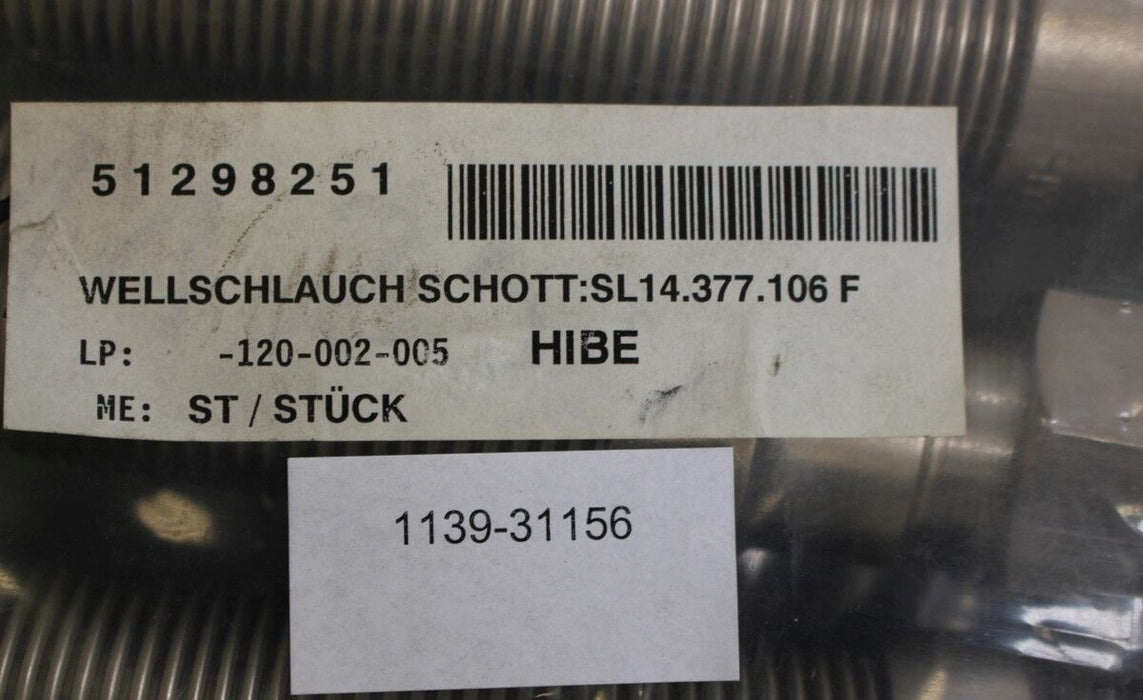 SCHOTT Wellschlauch SL14.377.106 F mit Zubehörpaket - unbenutzt