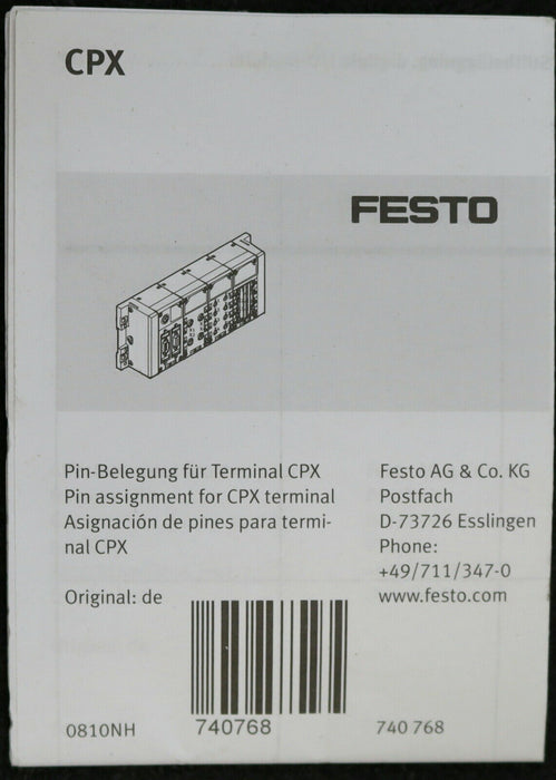 FESTO Verkettungsmodul Interlinking module CPX-GE-EV-Z Art.Nr. 195744 unbenutzt