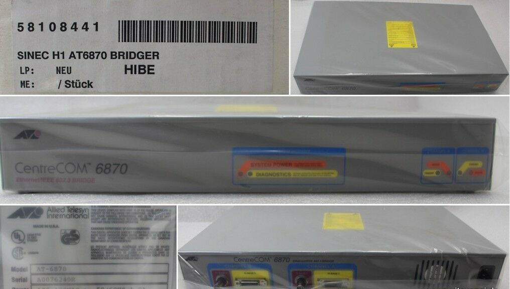 Siemens SINEC H1 AT6870 Bridger - selbstlernend - 2 AUI und BNC Anschlüsse -