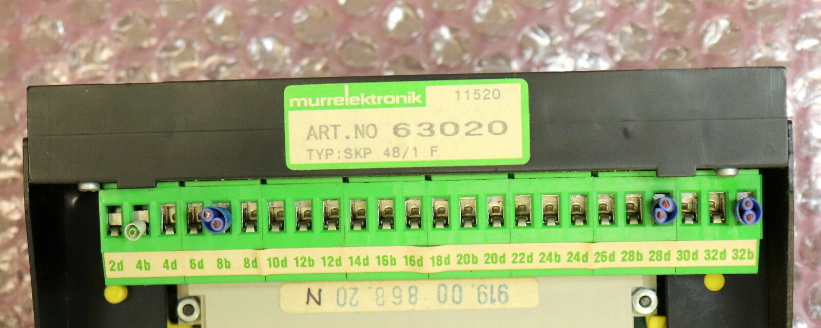 Platine 919.00 868.20 in MURR Aufnahmeschiene mit CP PM971 gebraucht